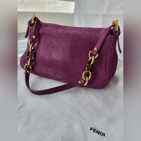 Fendi small shoulder handbag in purple,hobo bag - Picture 5 of 12
